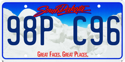 SD license plate 98PC96