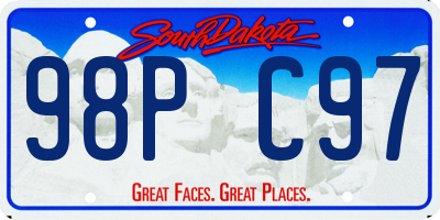 SD license plate 98PC97