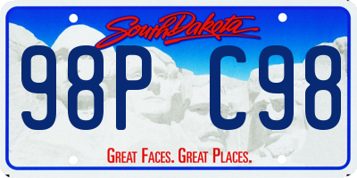 SD license plate 98PC98