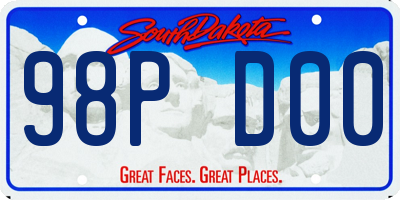 SD license plate 98PD00