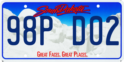 SD license plate 98PD02