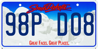 SD license plate 98PD08