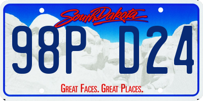 SD license plate 98PD24
