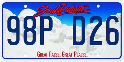 SD license plate 98PD26