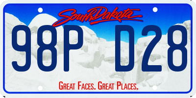 SD license plate 98PD28