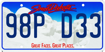 SD license plate 98PD33