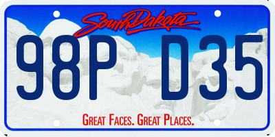 SD license plate 98PD35