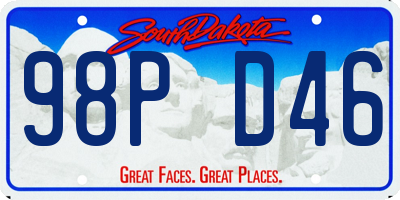 SD license plate 98PD46