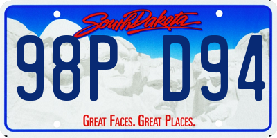 SD license plate 98PD94