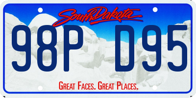 SD license plate 98PD95