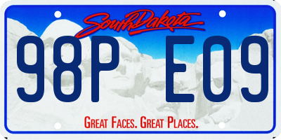 SD license plate 98PE09