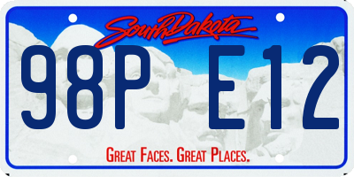 SD license plate 98PE12