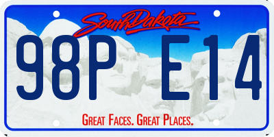 SD license plate 98PE14