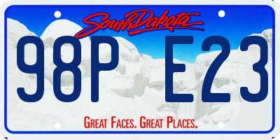 SD license plate 98PE23