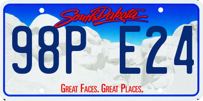 SD license plate 98PE24