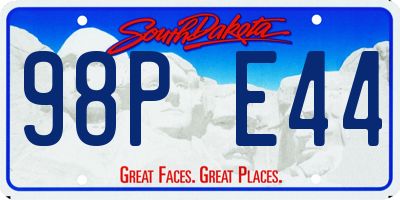 SD license plate 98PE44