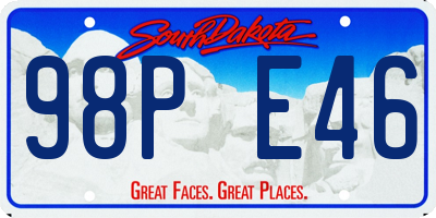 SD license plate 98PE46