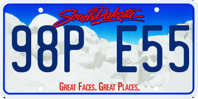 SD license plate 98PE55