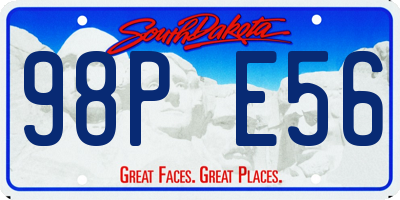 SD license plate 98PE56