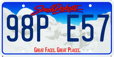 SD license plate 98PE57
