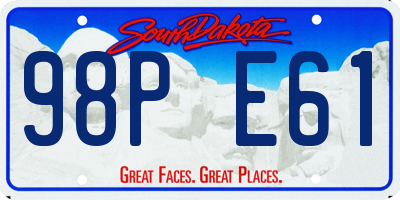 SD license plate 98PE61