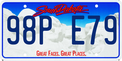 SD license plate 98PE79