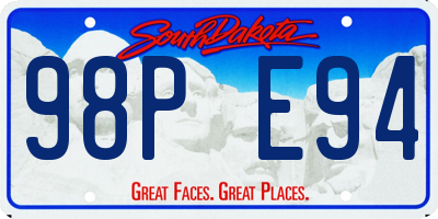 SD license plate 98PE94