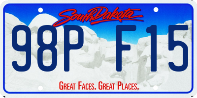 SD license plate 98PF15