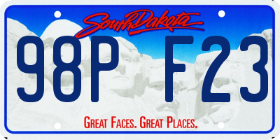 SD license plate 98PF23