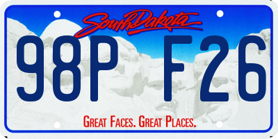 SD license plate 98PF26