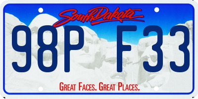 SD license plate 98PF33