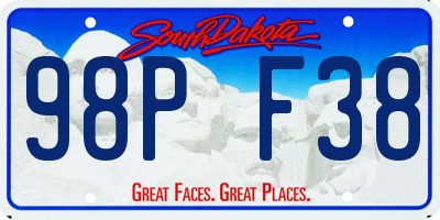 SD license plate 98PF38