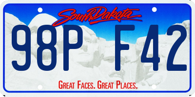 SD license plate 98PF42