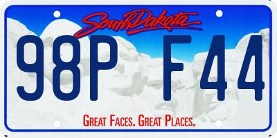 SD license plate 98PF44
