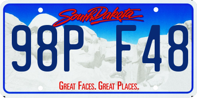 SD license plate 98PF48