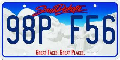 SD license plate 98PF56
