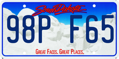 SD license plate 98PF65