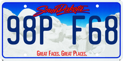 SD license plate 98PF68