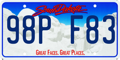SD license plate 98PF83