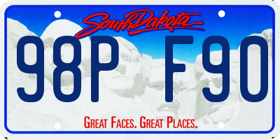 SD license plate 98PF90