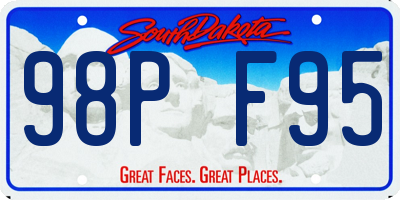 SD license plate 98PF95