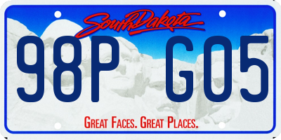 SD license plate 98PG05