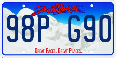 SD license plate 98PG90