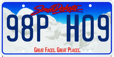 SD license plate 98PH09