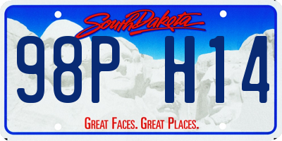 SD license plate 98PH14