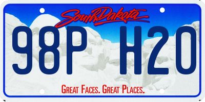 SD license plate 98PH20