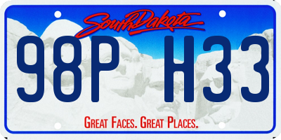SD license plate 98PH33