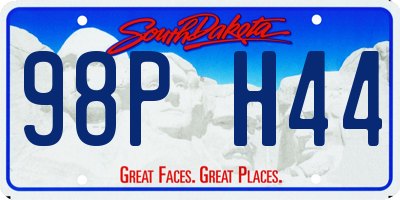 SD license plate 98PH44