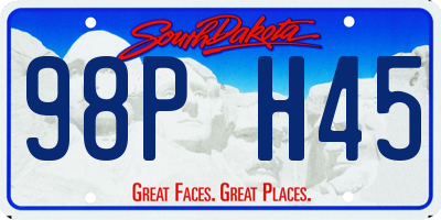 SD license plate 98PH45