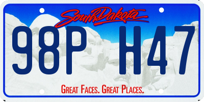 SD license plate 98PH47